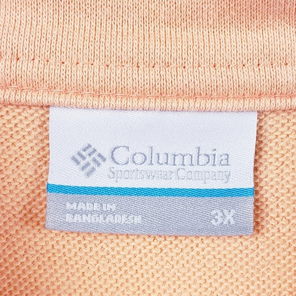 Columbia Women's 3X Trek French Terry Half Zip Pullover Sweatshirt Orange - Picture 8 of 10